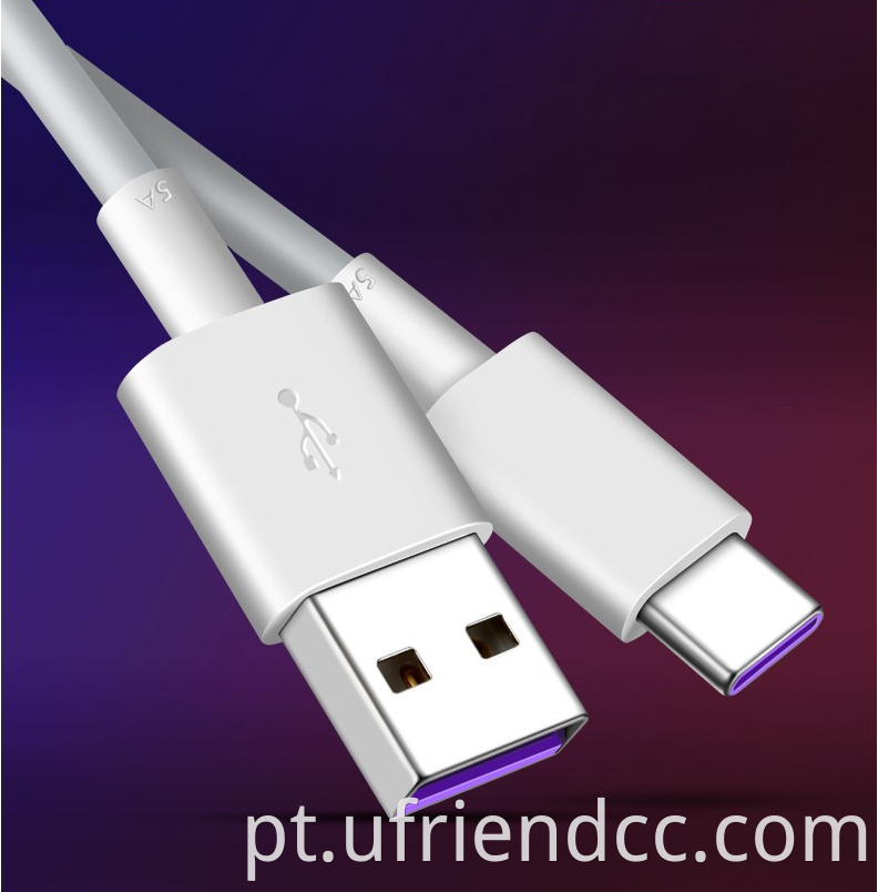 Personalize OEM 5A USB 3.1 Dados de alta velocidade 1M Tipo C Cabo para Huawei USB-C Carregador de carregamento rápido